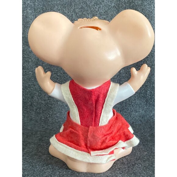 VTG Niagara Plastics Topo Gigio Mr Mrs Santa Claus Mouse Coin Bank Hard Plastic - Picture 12 of 14